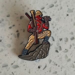 Marvel Deadpool Superhero Big Game Hunter Explorer Lapel Pin